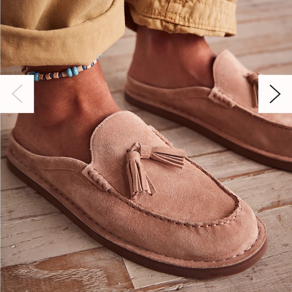 Laid Back Loafer Mules by Jeffrey Campbell - Free People 8.5 Natural Suede